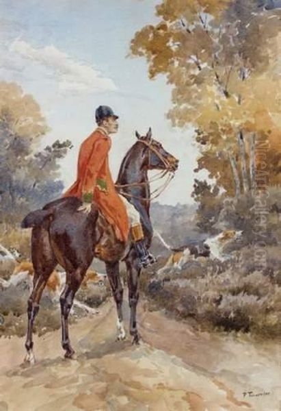 Veneur De L Equipage Lebaudy Oil Painting by Paul Tavernier