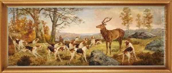 La Vallee Du Cerf En Foret De Fontainebleau Oil Painting by Paul Tavernier