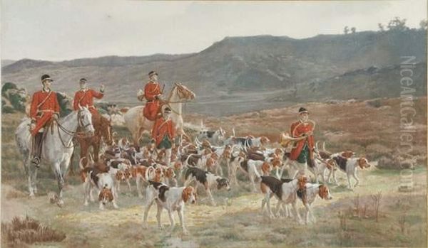 La Chasse A Courre Oil Painting by Paul Tavernier