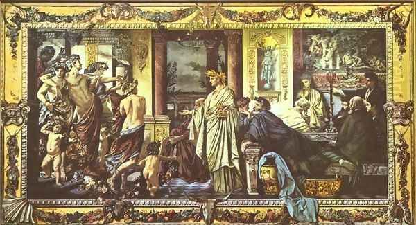 Gastmahl des Plato II Oil Painting by Anselm Friedrich Feuerbach