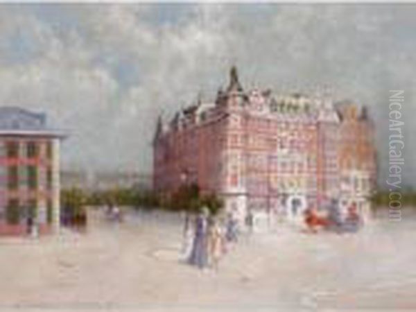 Queensgate, Kensington Oil Painting by Albert Chevallier Tayler