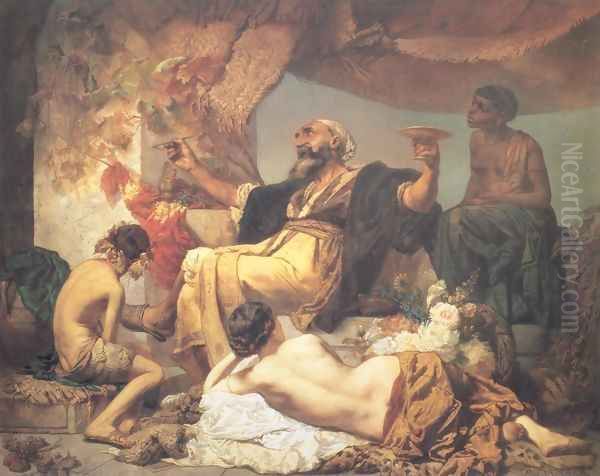 Hafis vor der Schenke Oil Painting by Anselm Friedrich Feuerbach