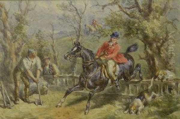 Woodland Hunting - Full Cry Oil Painting by John Frederick Tayler