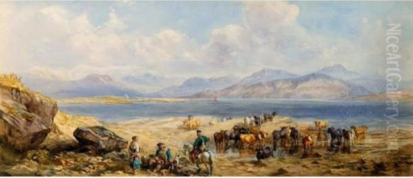 Waiting For The Ferry, Isle Of Skye Oil Painting by John Frederick Tayler