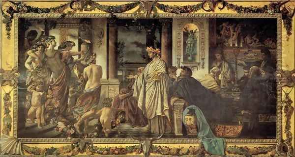 Platonic Banquet Oil Painting by Anselm Friedrich Feuerbach