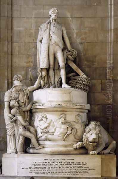 Monument to Vice-Admiral Horatio Nelson Oil Painting by John Flaxman