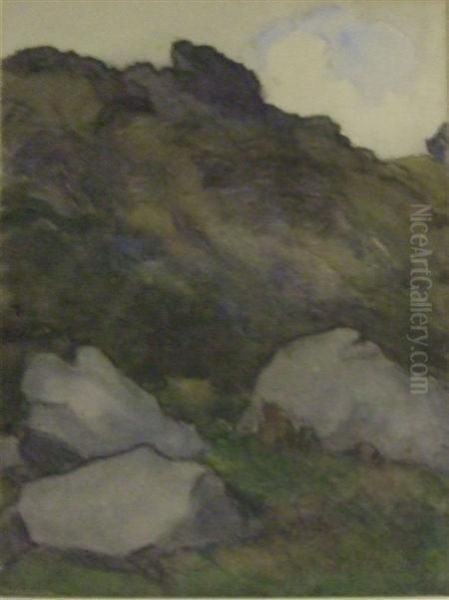 Arran Skyline Oil Painting by Ernest Archibald Taylor