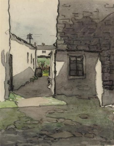 White Cottages (illustrated); And Cottages Through The Archway by Ernest Archibald Taylor