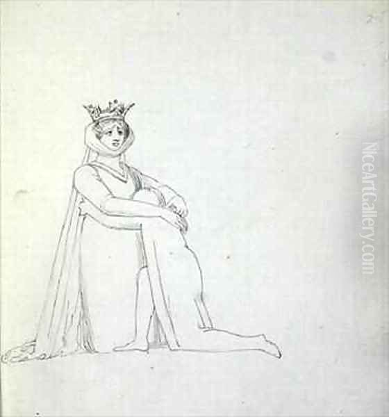 Drawing of Mrs Siddons as Constance Oil Painting by John Flaxman