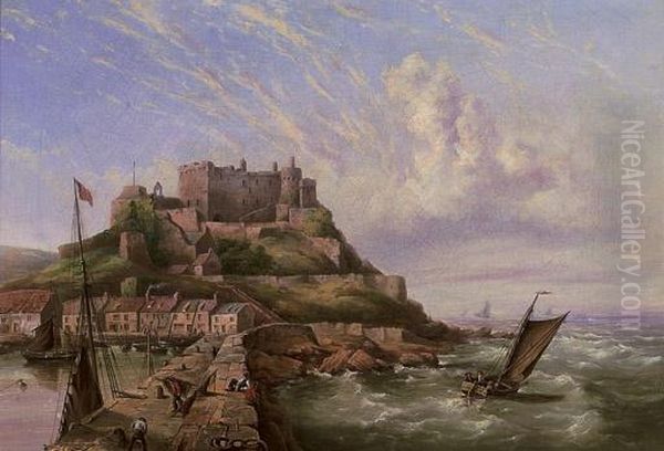 Mount Orgueil, Gorey, Jersey Oil Painting by Henry King Taylor