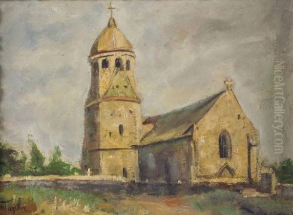 Breton Church Oil Painting by Samuel Connolly Taylor