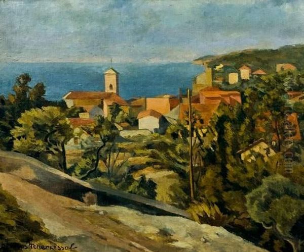 Vue De Collioure Oil Painting by Georges Tcherkessof