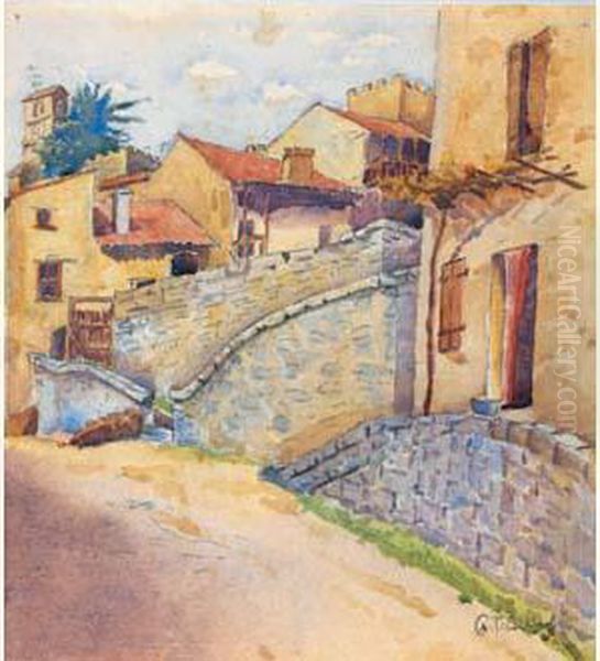 Le Village Oil Painting by Georges Tcherkessof