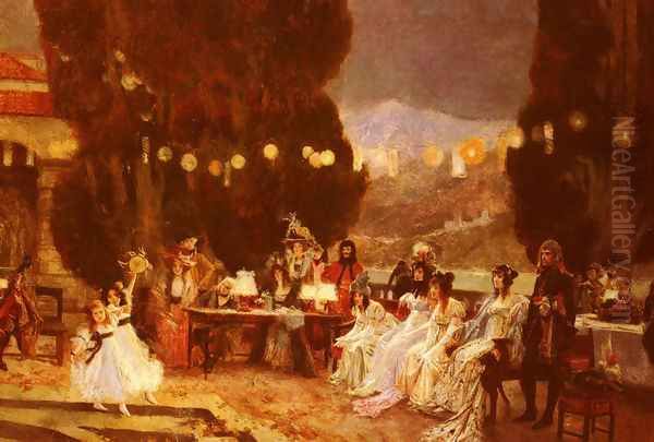 An Evening's Entertainment For Josephine Oil Painting by Francois Flameng