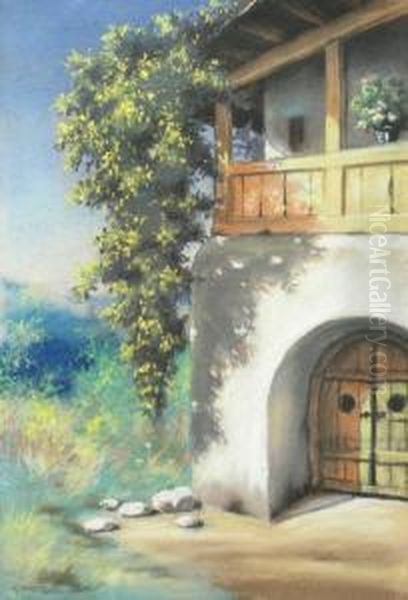 The House With Ivy Oil Painting by Misu Teisanu