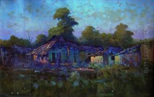 Peisaj Oil Painting by Nicolae Tempeanu