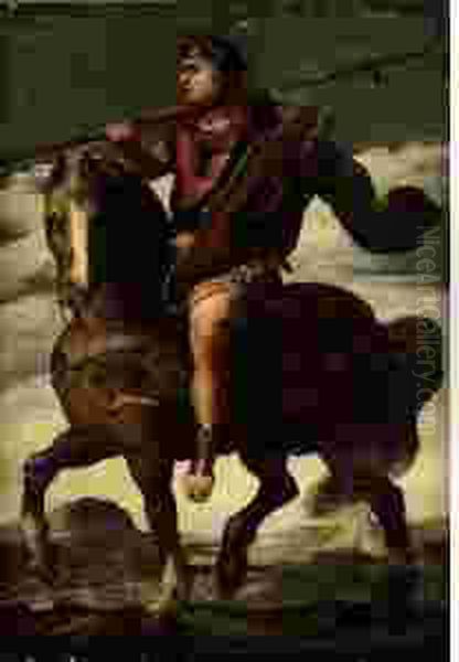 Emperor Claudius On Horseback Oil Painting by Antonia Tempesta