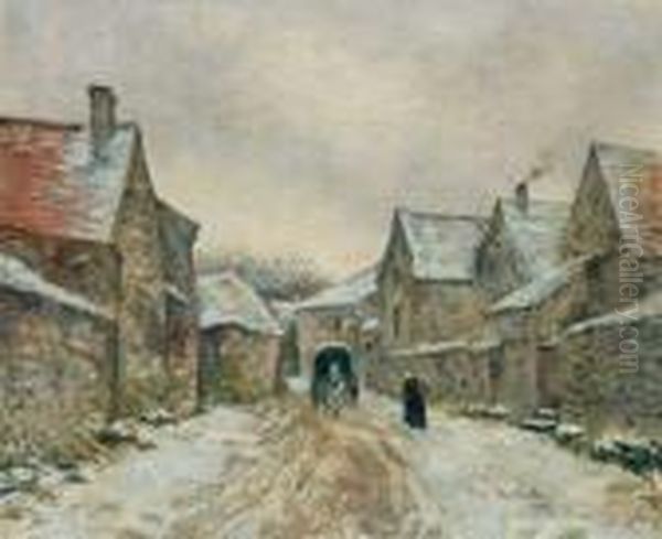 Paysage Enneige Oil Painting by Siebe Johannes ten Cate