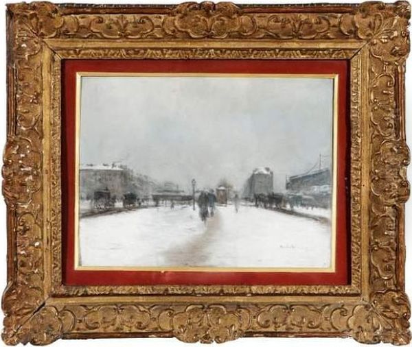 Place En Hiver Oil Painting by Siebe Johannes ten Cate