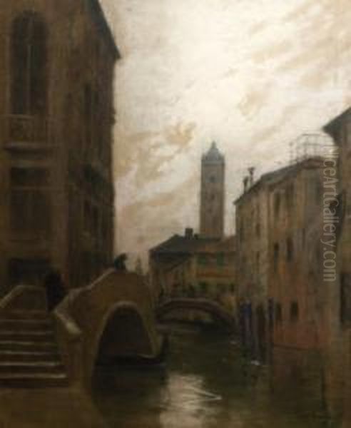 Canal A Venise Oil Painting by Siebe Johannes ten Cate