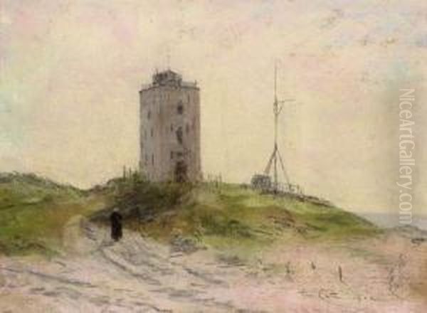 Le Phare Oil Painting by Siebe Johannes ten Cate