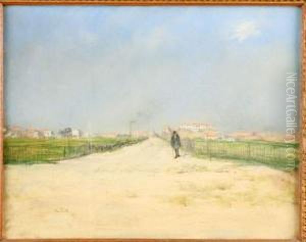 Promeneur A Levallois Perret Oil Painting by Siebe Johannes ten Cate