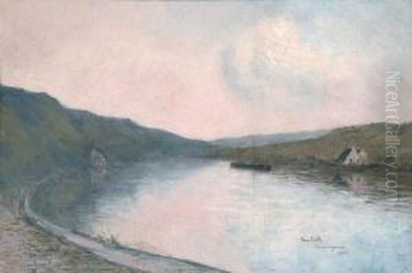 Bouvignes ; Paysage De La Meuse Oil Painting by Siebe Johannes ten Cate