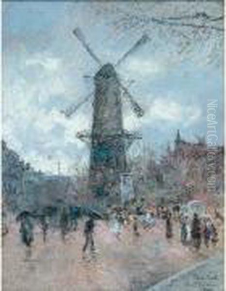 Place Animee A Rotterdam Oil Painting by Siebe Johannes ten Cate