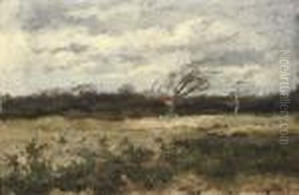 A Windy Day In Autumn Oil Painting by Johan Mari Ten Kate