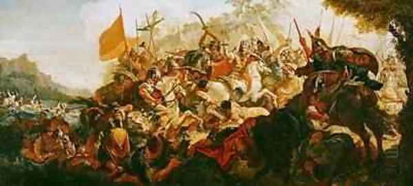 The Battle of the Granicus in May 334 BC Oil Painting by Francesco Fontebasso