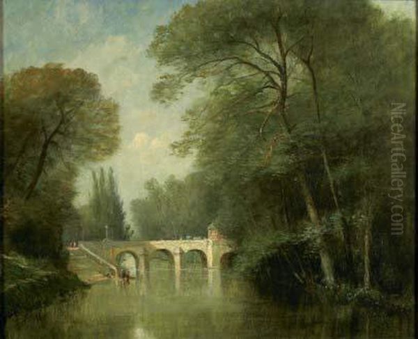 Le Pont Oil Painting by Rene Tener