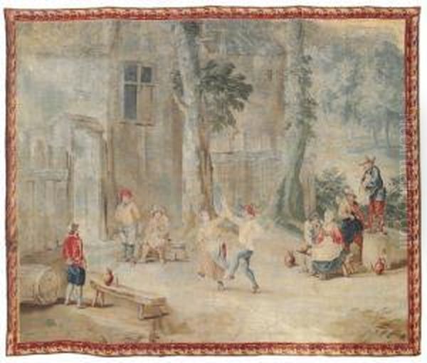 Brussels, First Half 18th 
Century, Attributed To Pieter And Jan Frans Van Der Borght, After David 
Teniers The Younger Oil Painting by Abraham Teniers