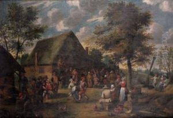 Rejouissances Paysannes Oil Painting by David The Younger Teniers