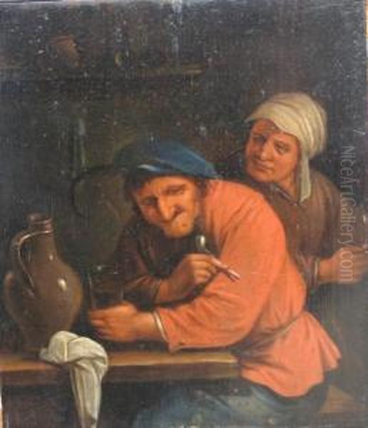 A Toper Seated In A Tavern Oil Painting by David The Younger Teniers