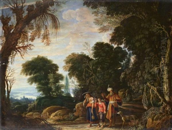 Landschaft Mit Verstossung Der Hagar Oil Painting by David The Elder Teniers