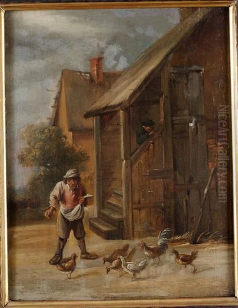 Man Matar Hons Oil Painting by David The Elder Teniers