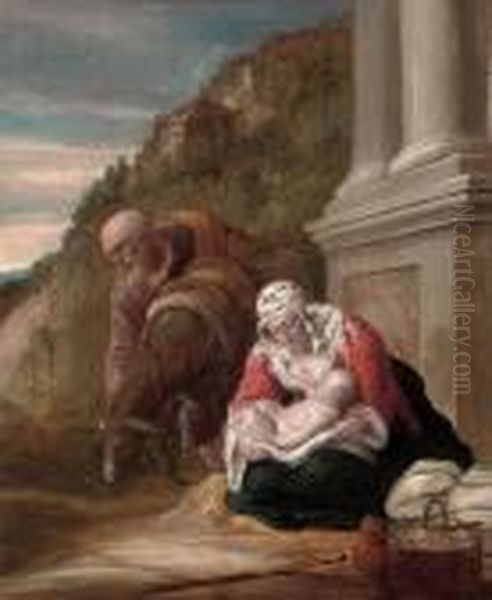 The Rest On The Flight Into Egypt Oil Painting by David The Younger Teniers