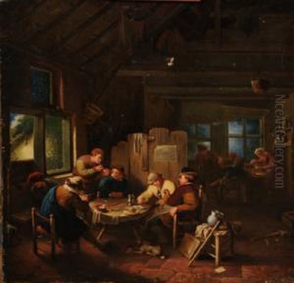 Tavern Interior. Oil Painting by David The Younger Teniers