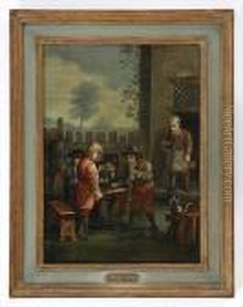 Leisure Time Oil Painting by David The Younger Teniers