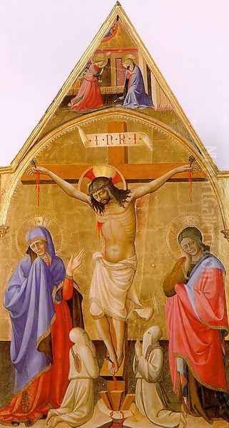 Crucifixion with the Madonna and St. John Oil Painting by Antonio Fiorentino