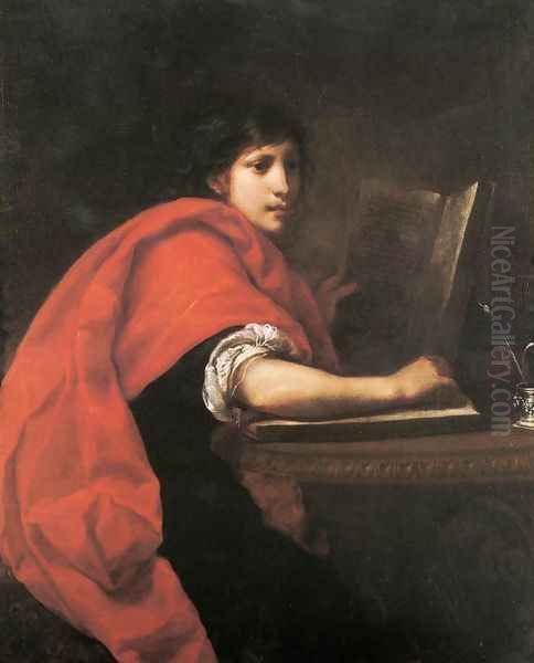 St John the Evangelist 1630s Oil Painting by Francesco Furini