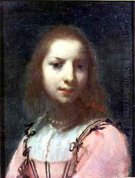 Portrait of a Young Woman Oil Painting by Francesco Furini