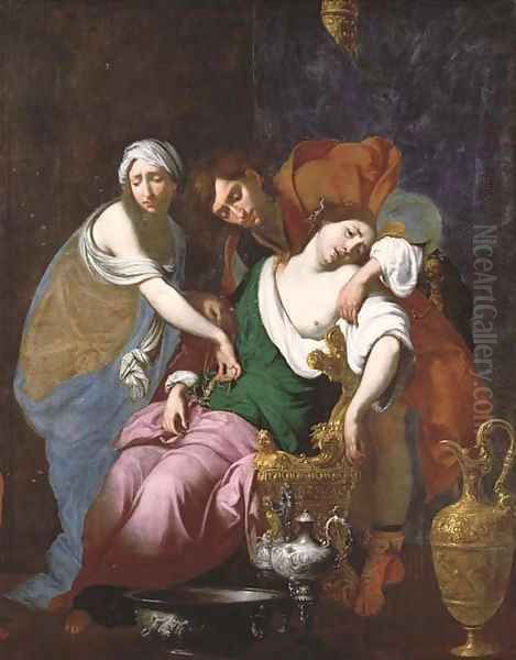 Rachel giving birth to Joseph Oil Painting by Francesco Furini