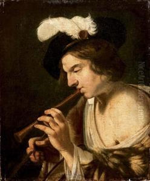 Suonatore Di Piffero Oil Painting by Hendrick Terbrugghen