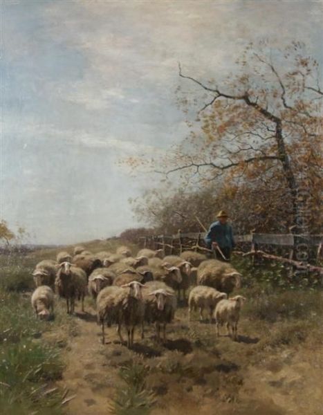 The Shepherd Oil Painting by Francois Pieter ter Meulen