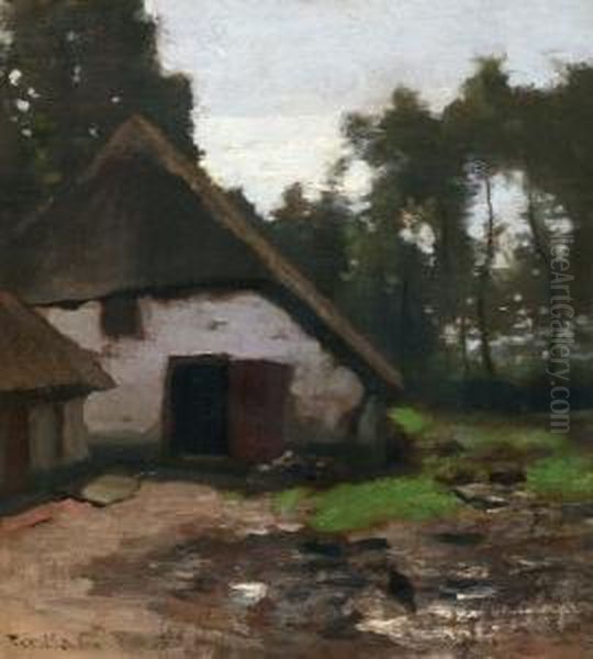 Boerenschuur Oil Painting by Francois Pieter ter Meulen