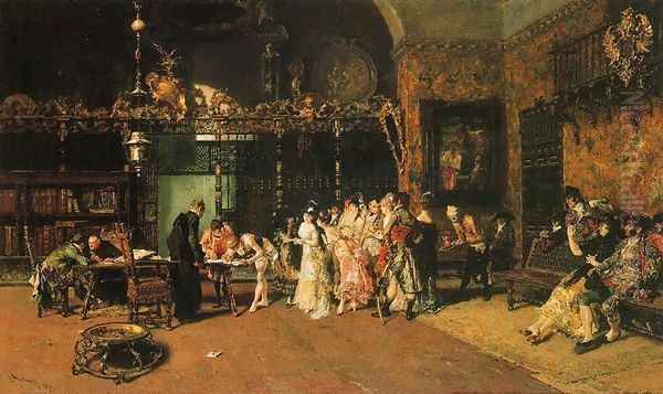 La Vicaria Oil Painting by Mariano Jose Maria Bernardo Fortuny y Carbo