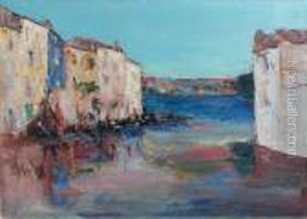 Les Martigues Oil Painting by Wlodzimierz Terlikowski