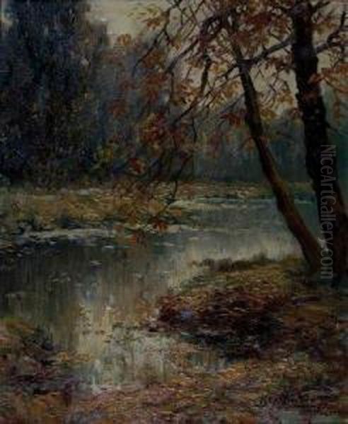 Sous Bois En Automne Oil Painting by Kees Terlouw