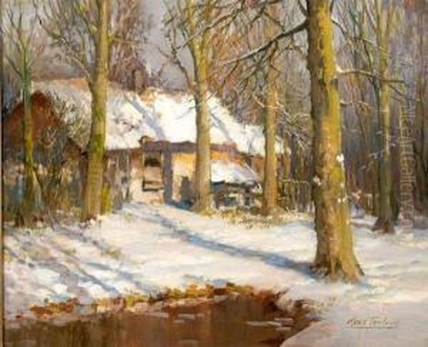 Maison Dans La Foret Oil Painting by Kees Terlouw